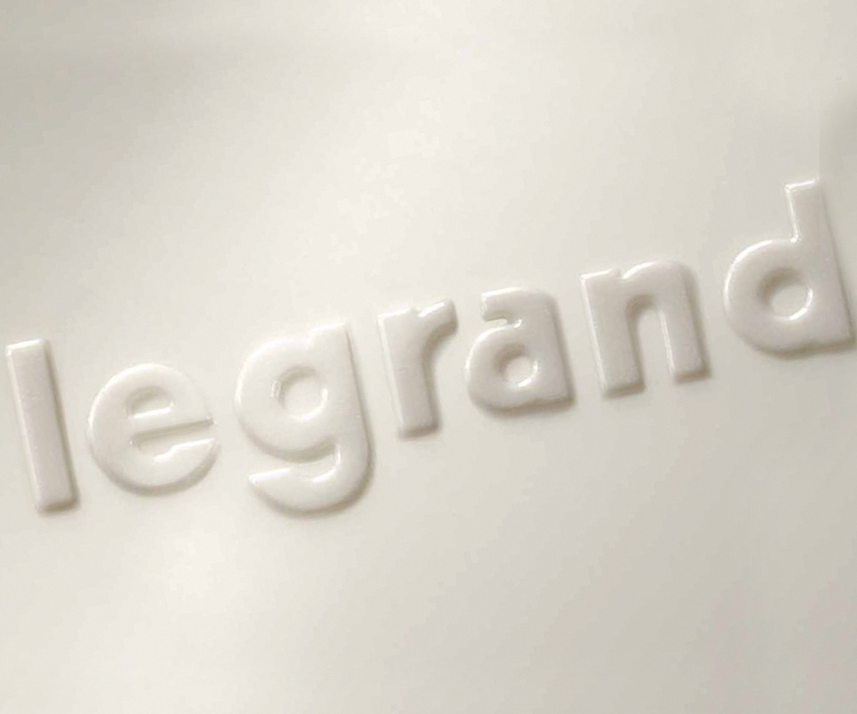 Legrand embossed in white