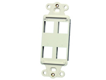 KEYSTONE TECHCHOICE RECTANGULAR STYLISTICS FRAME, 4-PORT, FOG WHITE